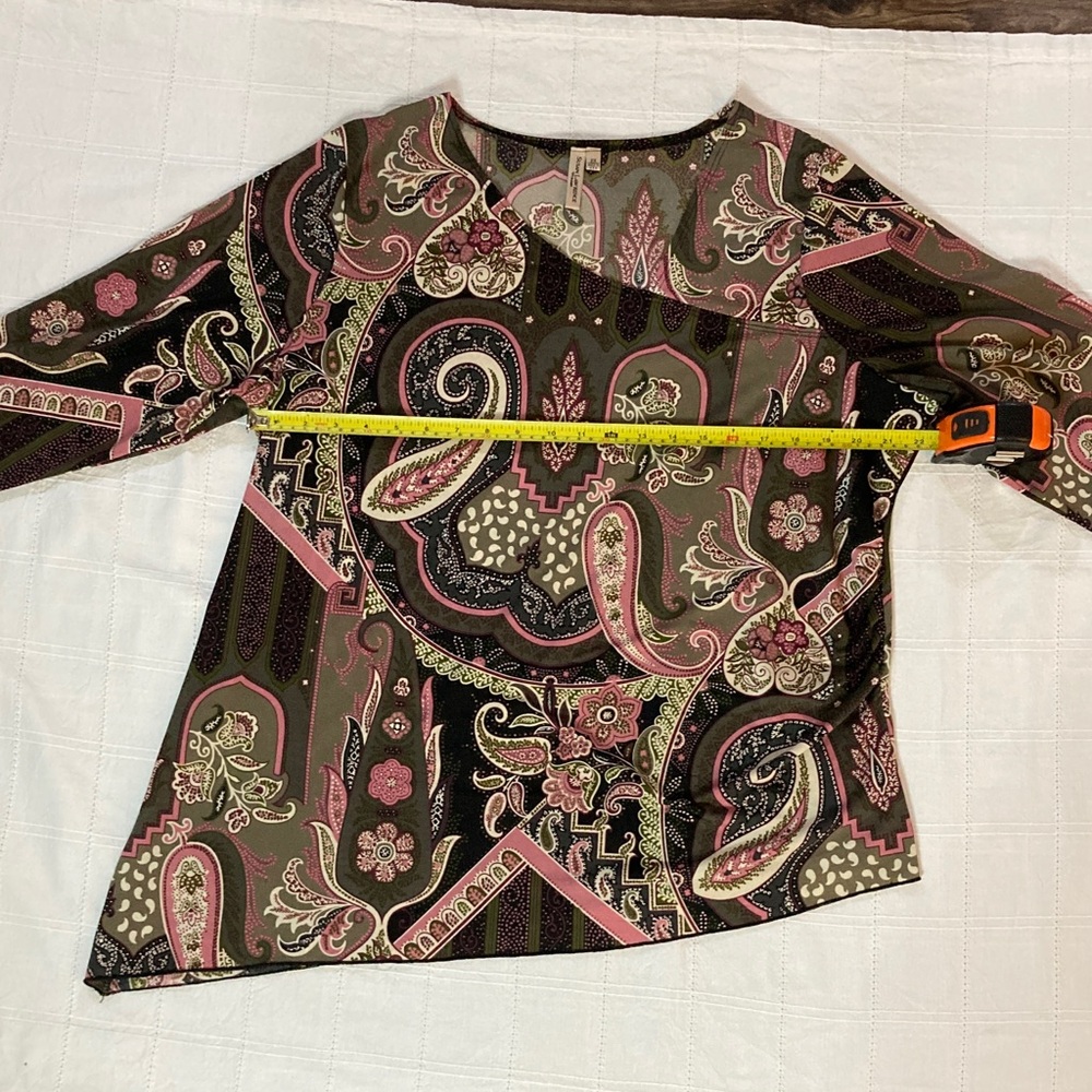 Susan Lawrence Paisley Blouse in Pink and Black